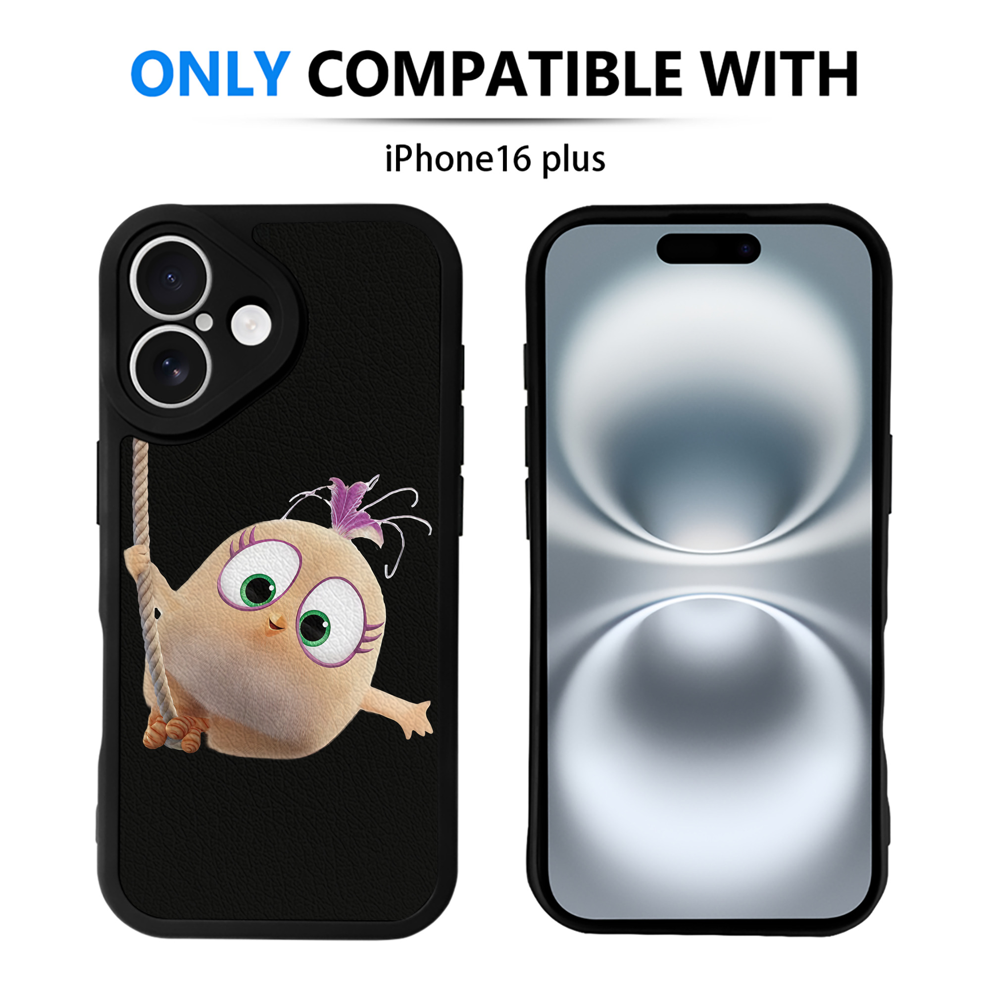 （画像用） Angry Birds アングリーバード 【iPhone 16シリーズ対応】シリコンスマホケース（レザー調） 材質：シリコン